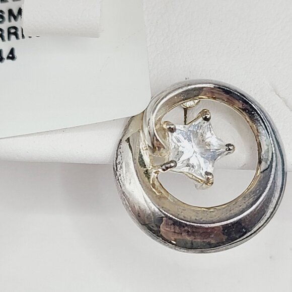 Waterford Sterling Silver Star Stud Earrings With Cubic Zirconia In Gift Box - Picture 5 of 13